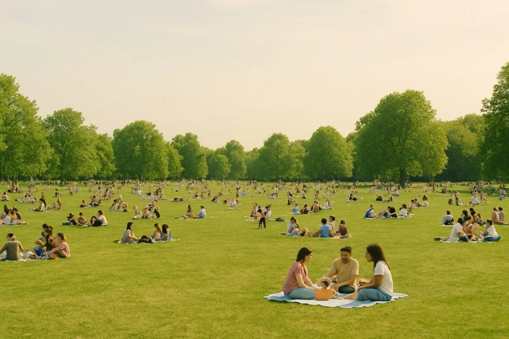 Mensen aan het genieten in het park