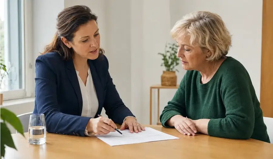 Voedingskundige die een persoonlijke situatie bespreekt